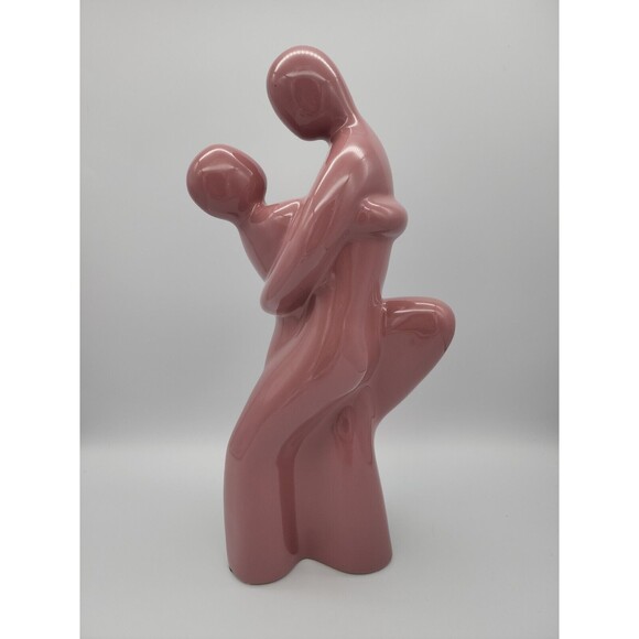 VTG Haeger Pottery Abstact Couple Embracing Tango 1990 Mauve Original Sticker - Picture 3 of 12